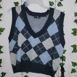 pattern sweater vest